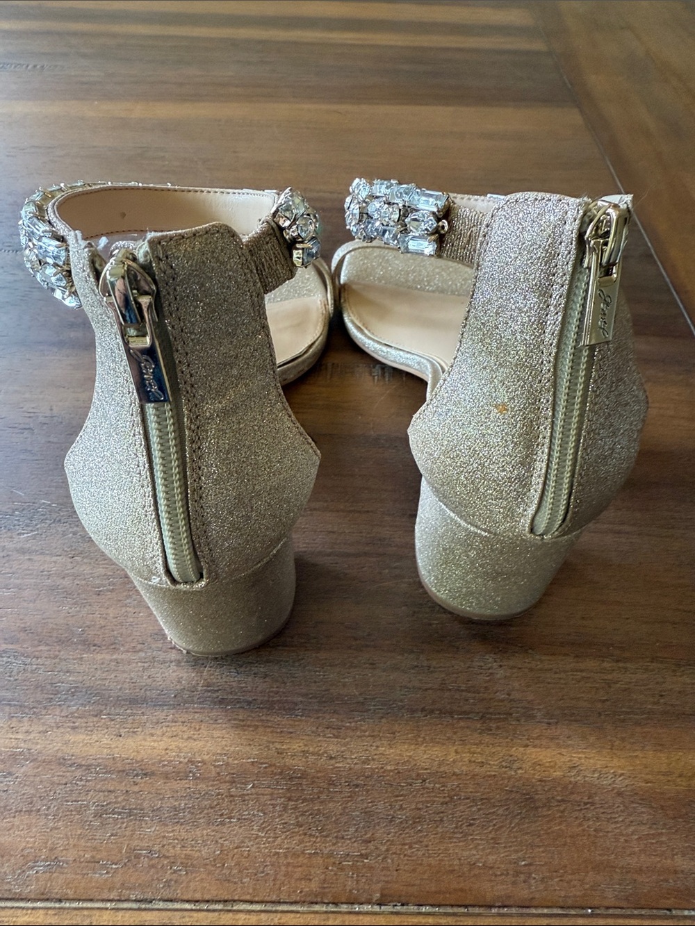 Jewel Badgley Mischka Blush Crystal-Ankle Strap Heel Size 10 - Picture 5 of 14